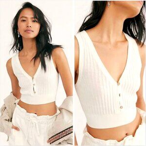 Intimately Free People Saturday Morning Ribbed Cropped Top